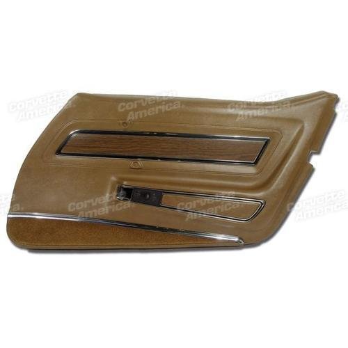 Corvette Door Panel. Dark Saddle Deluxe RH: 1970-1972