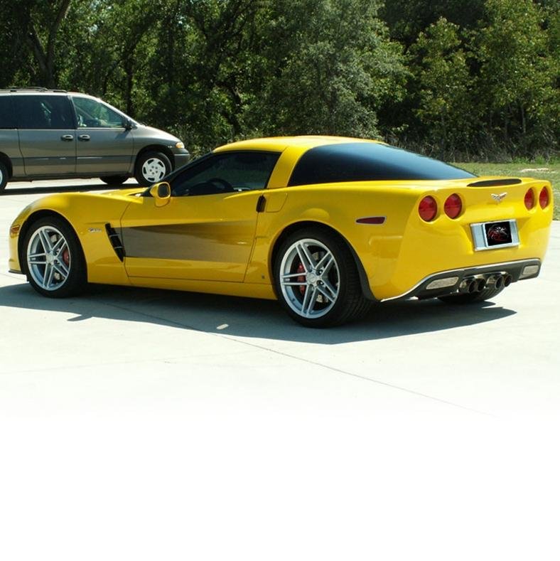 Corvette Door Side Graphic Sport Fade Decal 2 PC. - Black : 2005-2013 C6, Z06, ZR1, Grand Sport