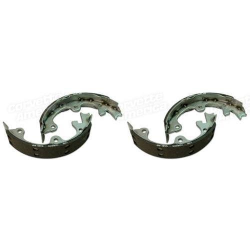 Corvette Park Brake Shoes. 4 Piece Set - Stainless Steel: 1965-1982