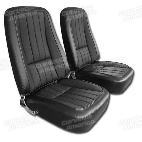 Corvette Leather Seat Covers. Black: 1968