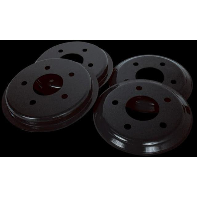 Corvette Brake Rotor Hub Covers - Black (Set) : 2005-2013 C6 Non-Z51