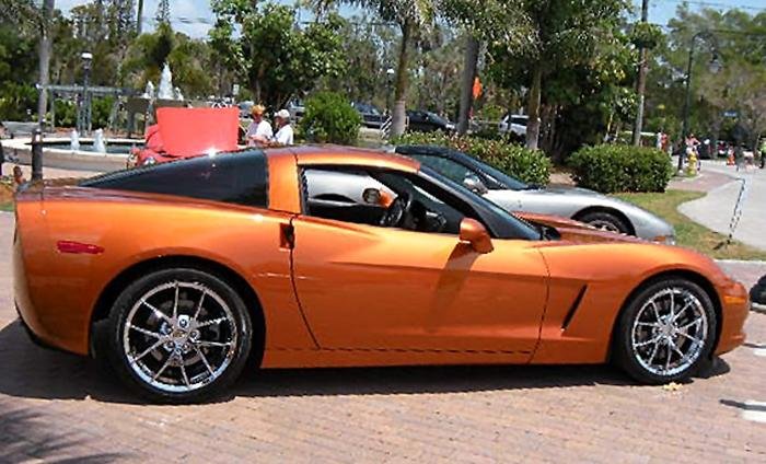 2009 C6Z06 Spyder Corvette GM Wheel Exchange (Set) : Chrome 18x9.5/19x12 : 2009-2013 Z06