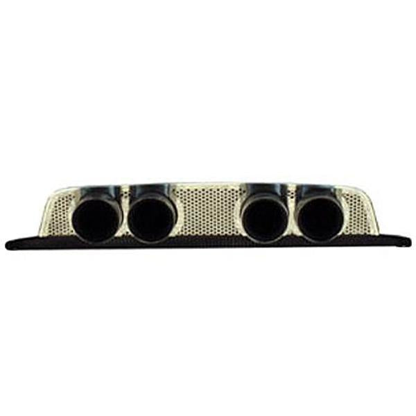 Corvette Exhaust Port Filler Panel - Perforated Stainless Steel for Standard Exhaust : 2005-2013 C6