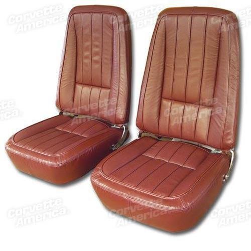 Corvette Leather Seat Covers. Dark Orange: 1968