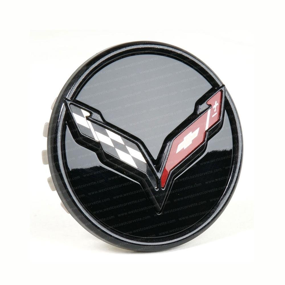 C7 Corvette Stingray - GM Center Cap w/Crossed Flags Logo - Carbon Flash Black : Clearance