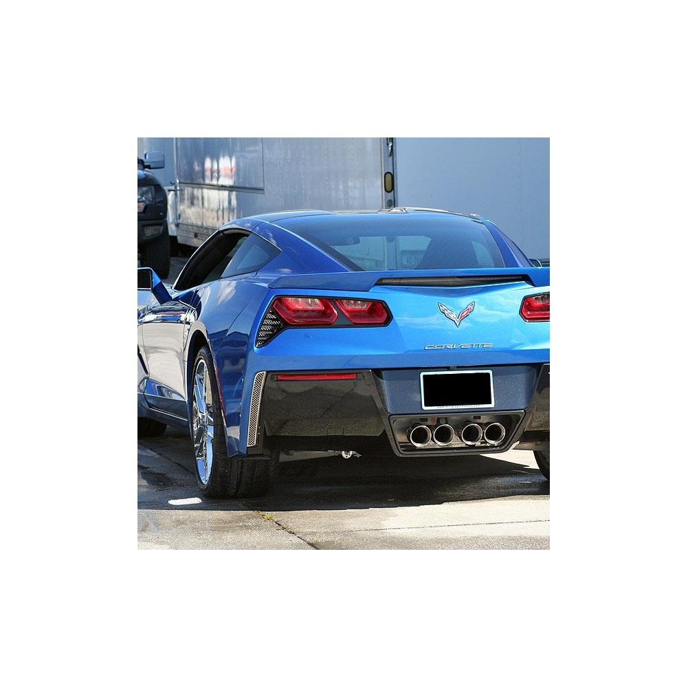 Corvette Laser Mesh Taillight Grilles : C7 Stingray, Z51, Z06, Grand Sport
