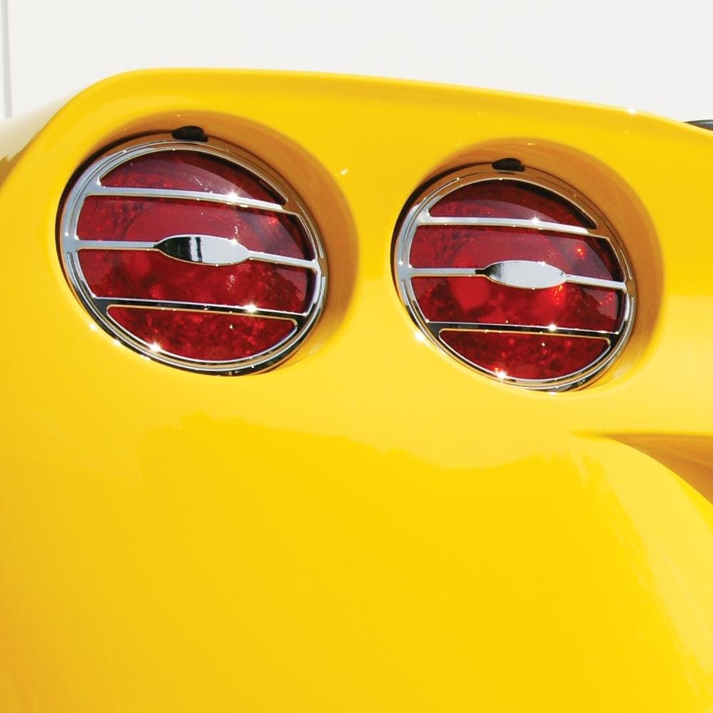 Corvette Taillight Bezels - Chrome 4 Pc. Set : 2005-2013 C6, Z06, ZR1, Grand Sport