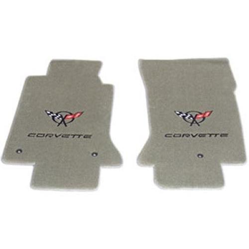 Corvette Ultimat Floor Mats - Embroidered Double Logo : 1997-2004 C5