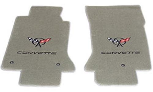 Corvette Ultimat Floor Mats - Embroidered Double Logo : 1997-2004 C5