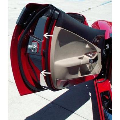 Corvette Door Jam Covers - Polished Stainless Steel : 2005-2013 C6