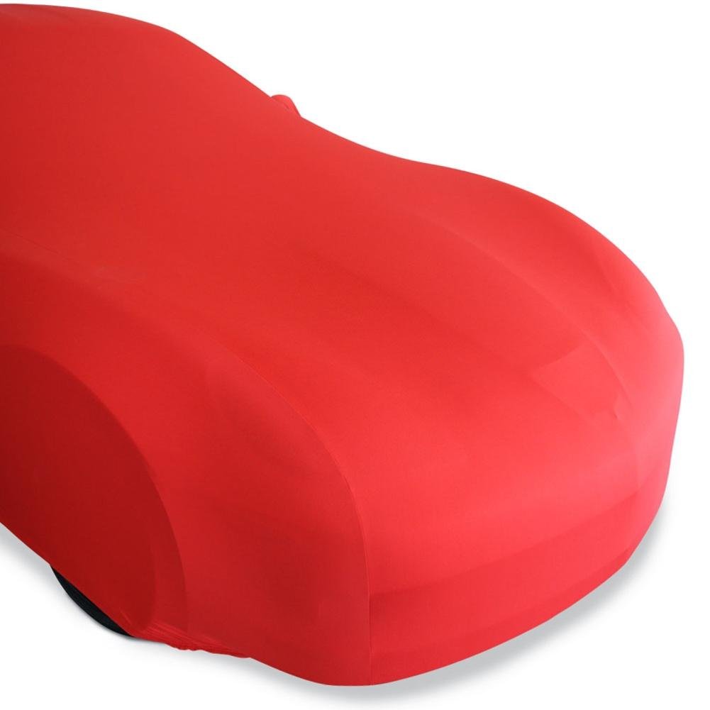 Corvette Ultraguard Stretch Satin Car Cover- Red - Indoor : 2005-2013 C6, Z06, ZR1, Grand Sport