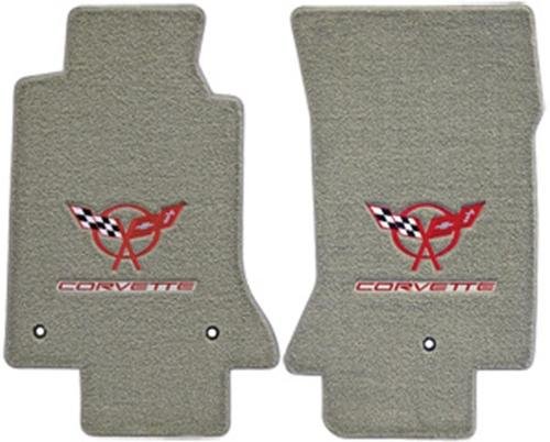 Corvette Ultimat Floor Mats - Embroidered Double Logo : 1997-2004 C5