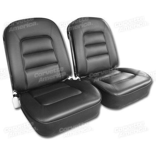 Corvette Vinyl Seat Covers. Black: 1965