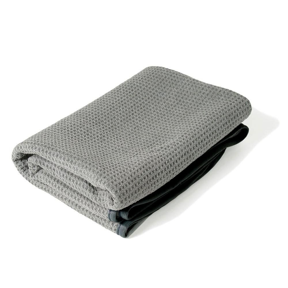 Liquid X Waffle Weave Microfiber Drying Towel XL Gray Matter 25" x 36"
