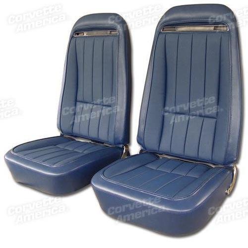 Corvette Vinyl Seat Covers. Royal Blue: 1971-1972