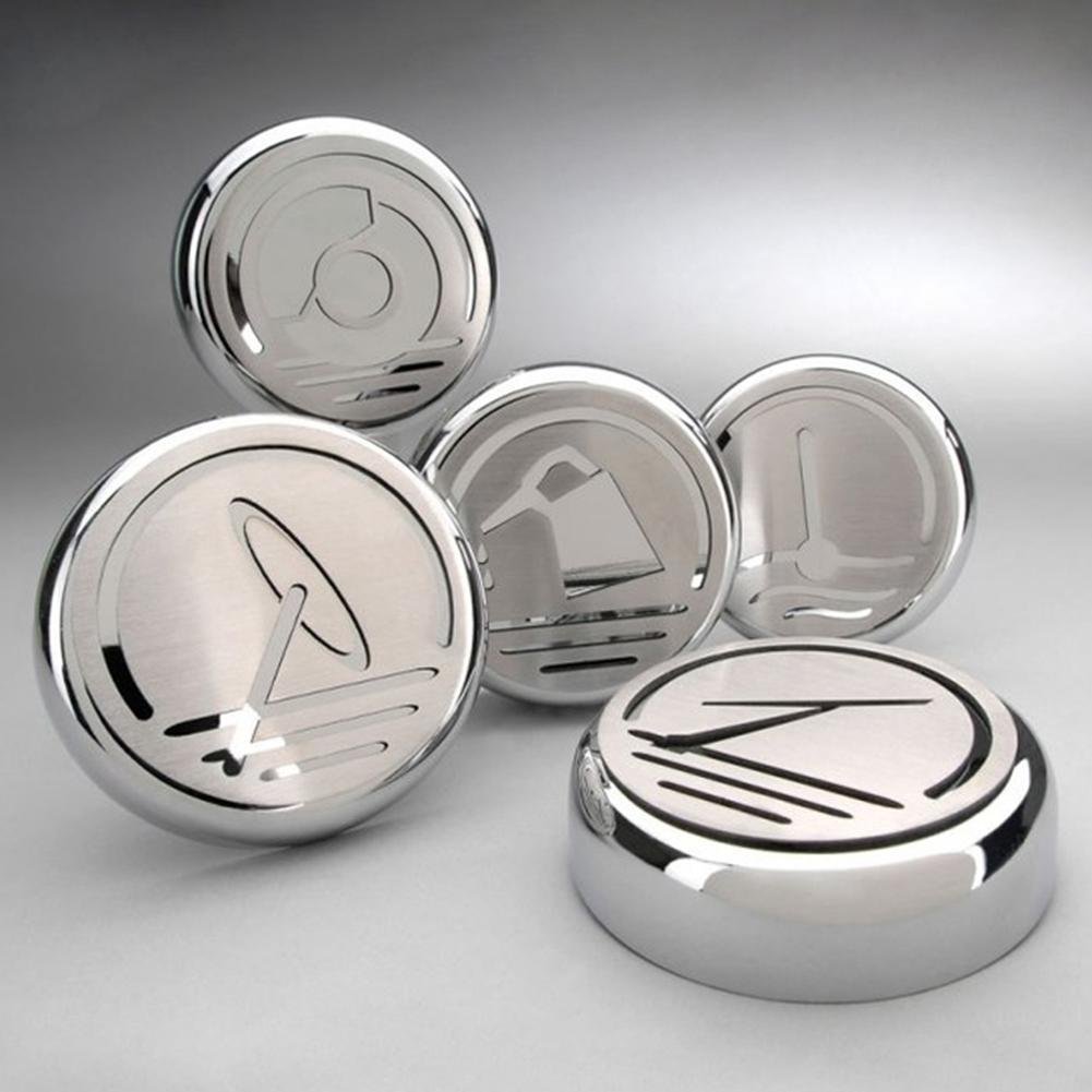 Corvette Engine Cap Set Executive Series Chrome/Brushed Overlay : 2005-2013 C6