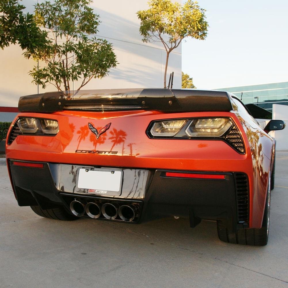 Corvette Rear Deck Track Pack Spoiler w/Wickerbill - Carbon Fiber - APR Performance : C7 Z06