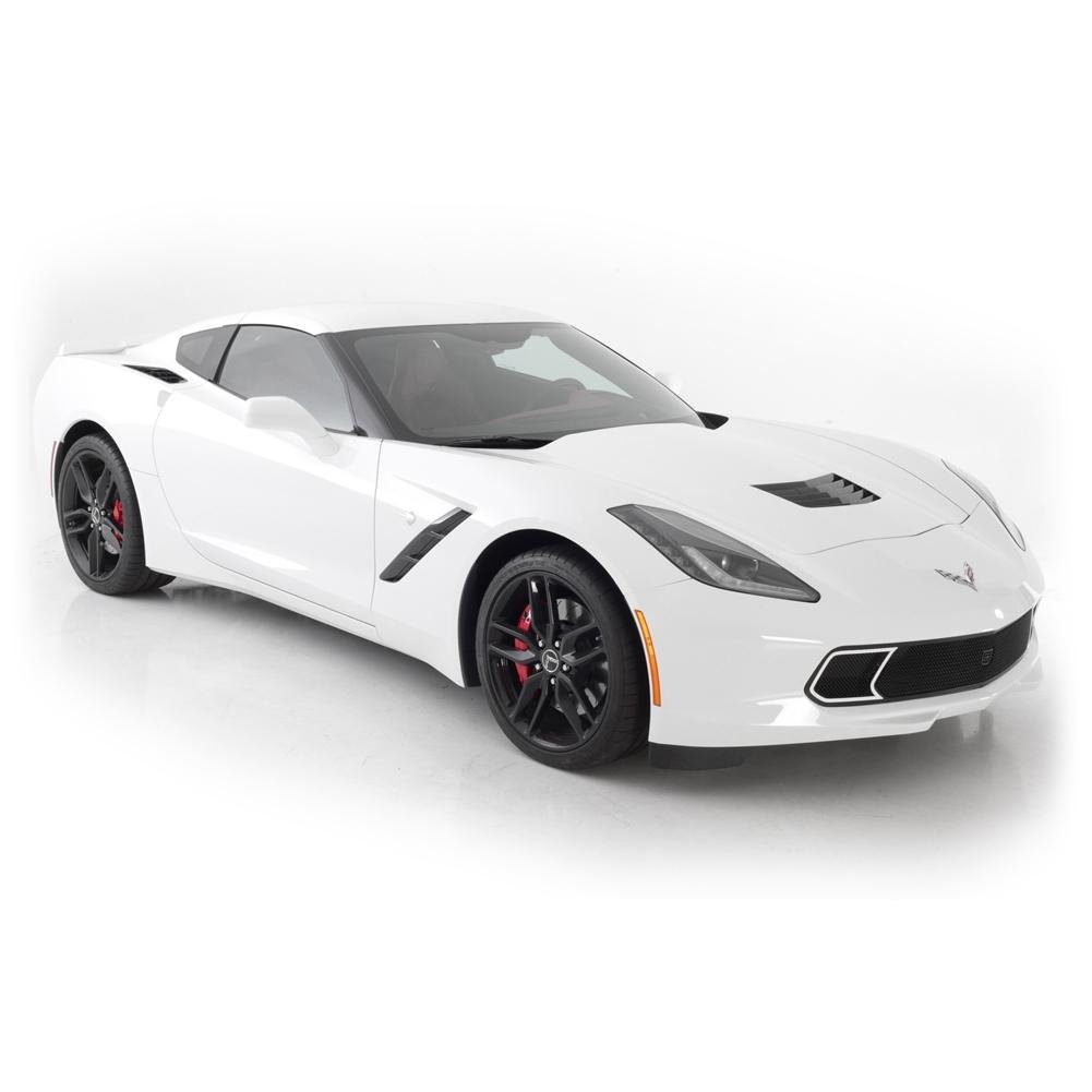 Corvette Front Grille - GT Strada - Black w/Brushed Port Accent Trim : C7 Stingray, Z51