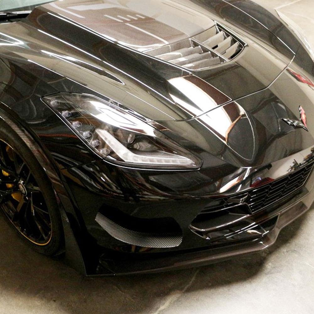 Corvette Front Bumper Race Canards - Carbon Fiber - APR Performance : C7 Stingray, Z51, Z06, Grand Sport