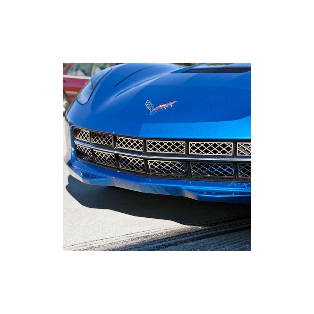 Corvette Front Grille Stainless Steel Overlay : C7 Stingray