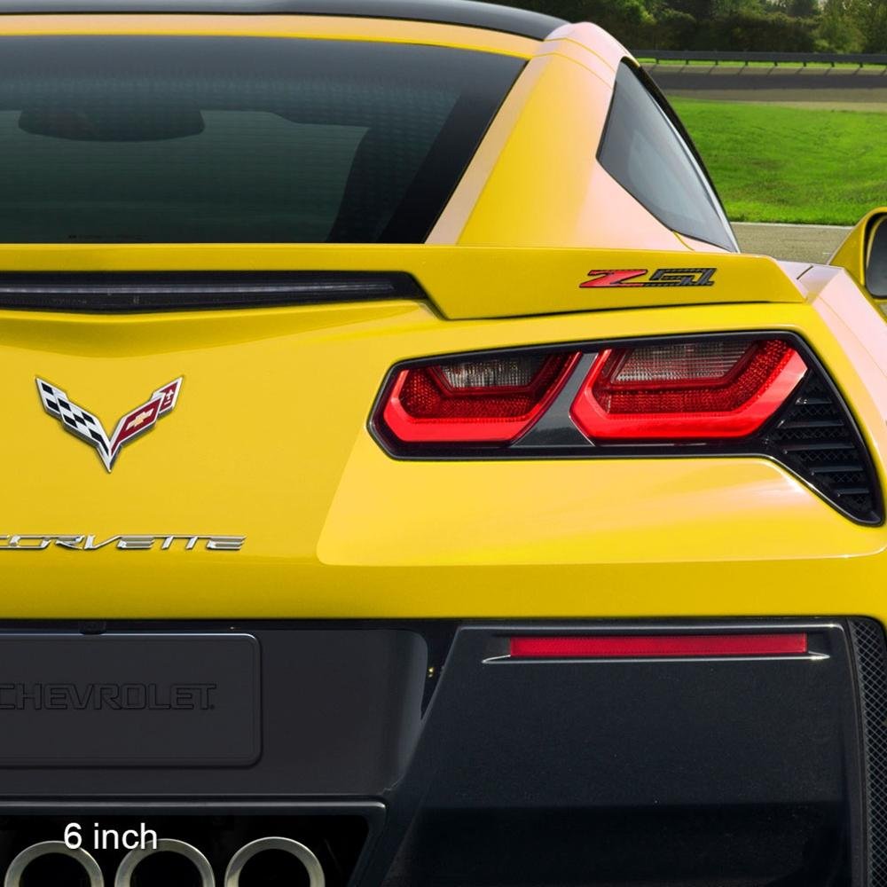 Corvette C7 Z51 Badge/Emblem - Domed - Carbon Fiber Look: C7 Stingray Z51