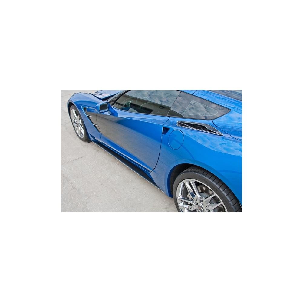 Corvette Side Skirts Stainless Steel / Carbon Fiber : C7 Stingray