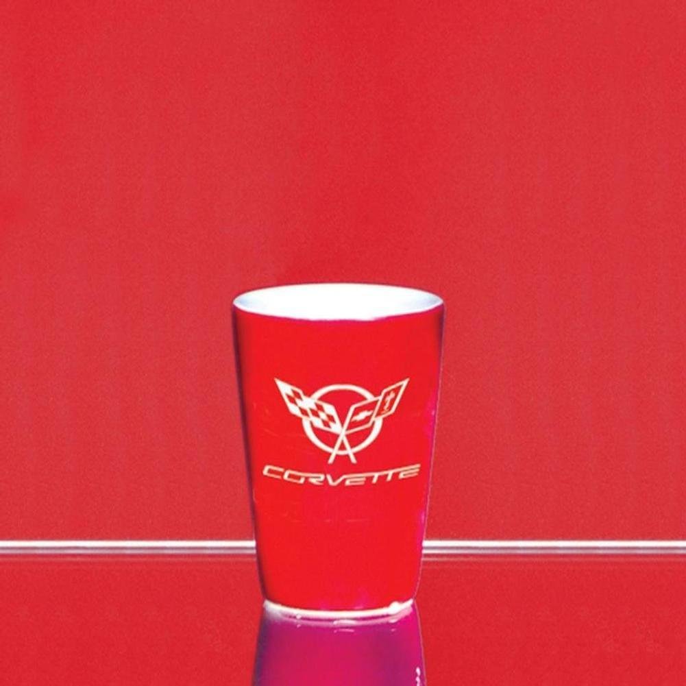Corvette Shot Glass - 1.5 oz. VIP Ceramic - Red : 1997-2004