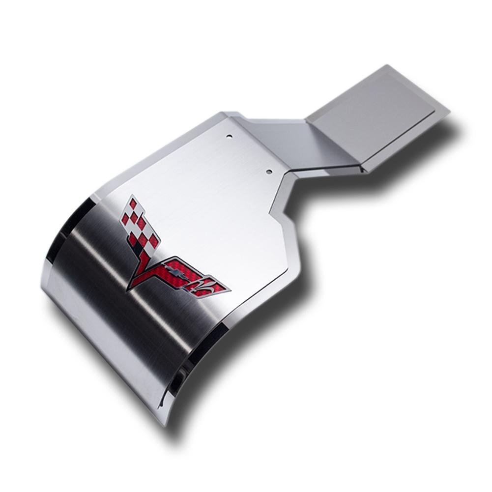 Corvette Alternator Cover - Polished/Brushed Stainless Steel Deluxe Series : 2005-2013 C6, Grand Sport