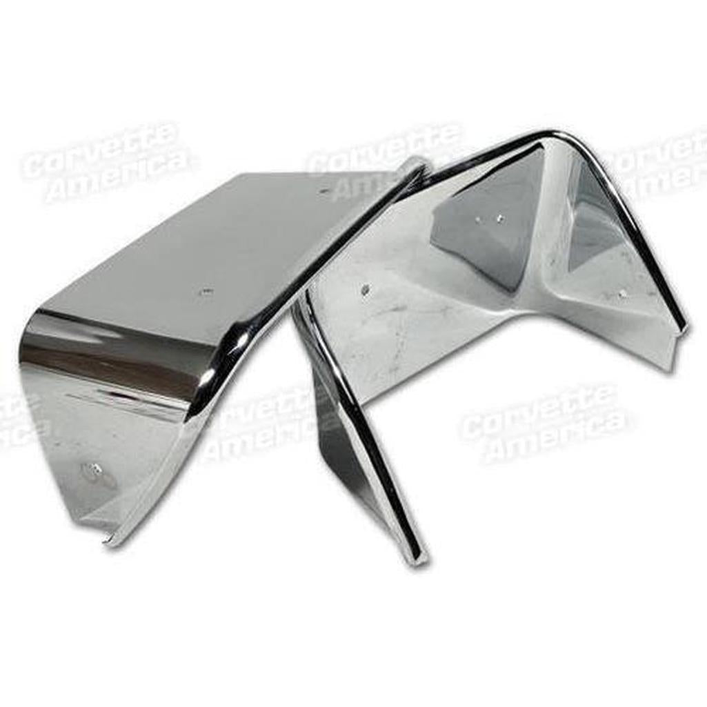 Corvette Exhaust Bezels. Chromed Stainless Steel: 1970-1973
