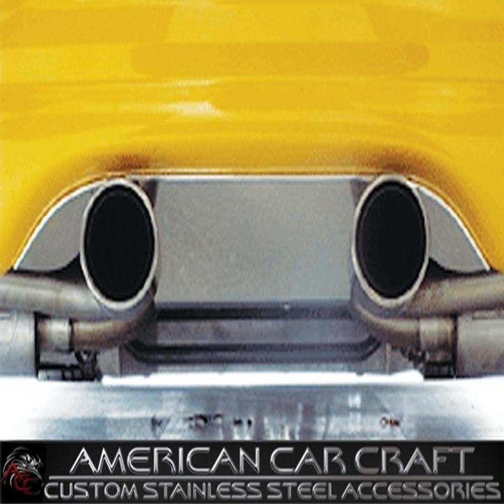 Corvette Exhaust Port Filler Panel - Polished Stainless Steel for Borla Stinger Dual 4" Tips : 1997-2004 C5 & Z06