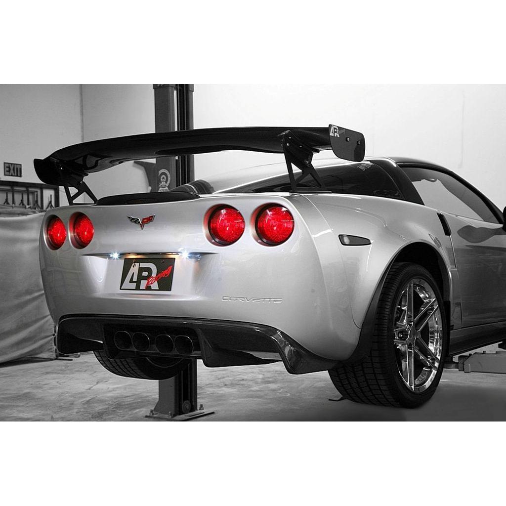 Corvette Rear Diffuser Carbon Fiber with reverse LED when equipped coil-over system only : 2005-2013 C6,Z06,ZR1,Grand Sport