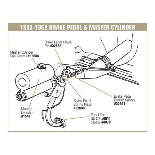 Corvette Brake Line. Left Rear - Stainless Steel: 1956-1962