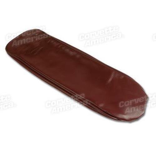 Corvette Center Armrest Cover. Maroon Leather: 1965