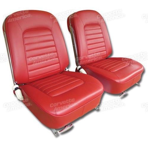 Corvette Leather Seat Covers. Red: 1966