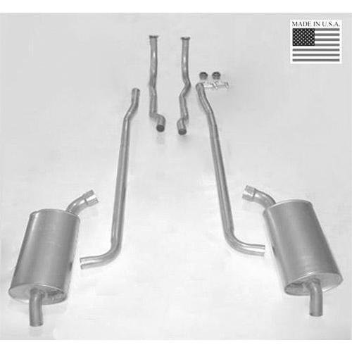 Corvette Exhaust System. 2.5 Inch - Separate Secondary Pipe & Muffler: 1964-1965
