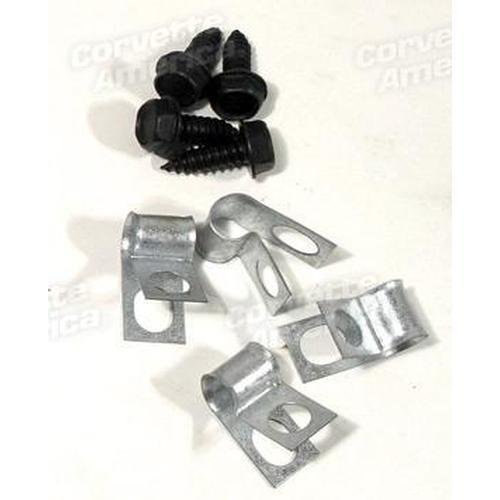 Corvette Fuel Line CLips - 4 Piece Set: 1967