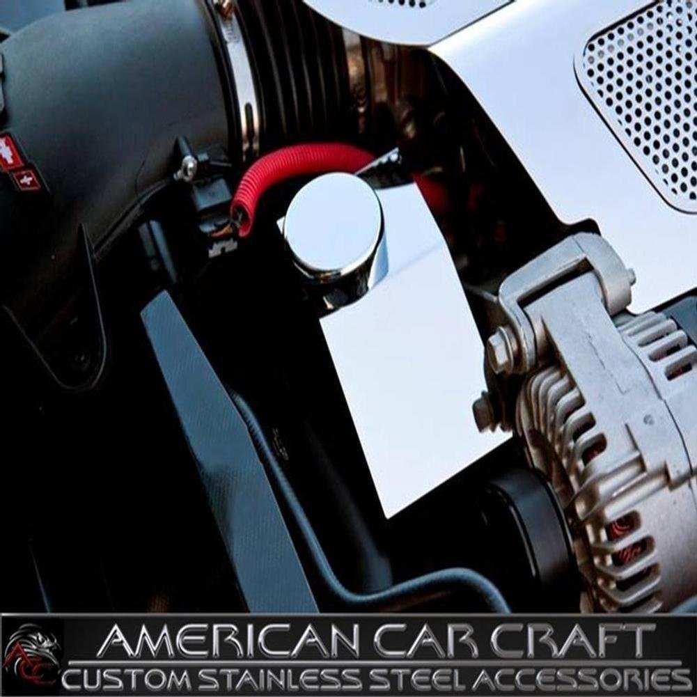 Corvette Power Steering Reservoir Cover - Polished Stainless Steel : 2005-2013 C6
