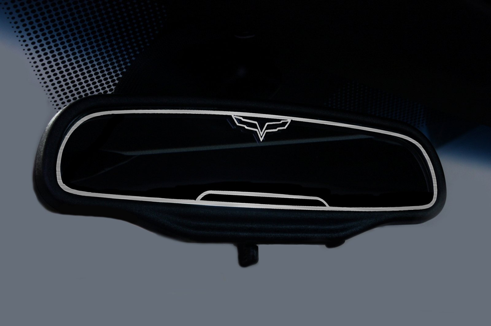 Corvette Rearview Mirror Trim Stainless Steel : 2005-2013 C6,Z06,ZR1,Grand Sport