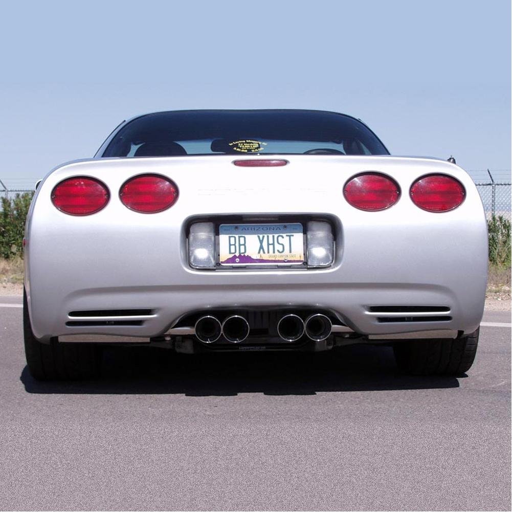 Corvette Exhaust System - B&B Route 66 w/Quad Round Tips : 1997-2004 C5 & Z06