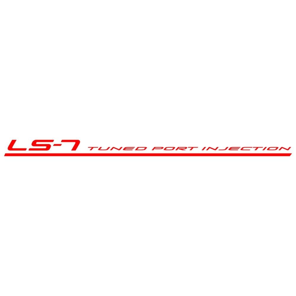 Corvette LS-7 Tuned Port Injection Decal - Red : 2006-2013 C6 Z06
