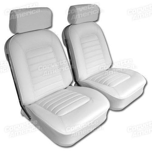 Corvette Vinyl Seat Covers. White: 1966