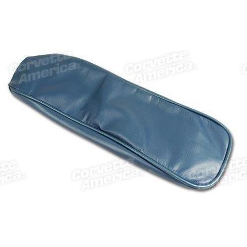 Corvette Center Armrest Cover. Bright Blue Leather: 1965-1966