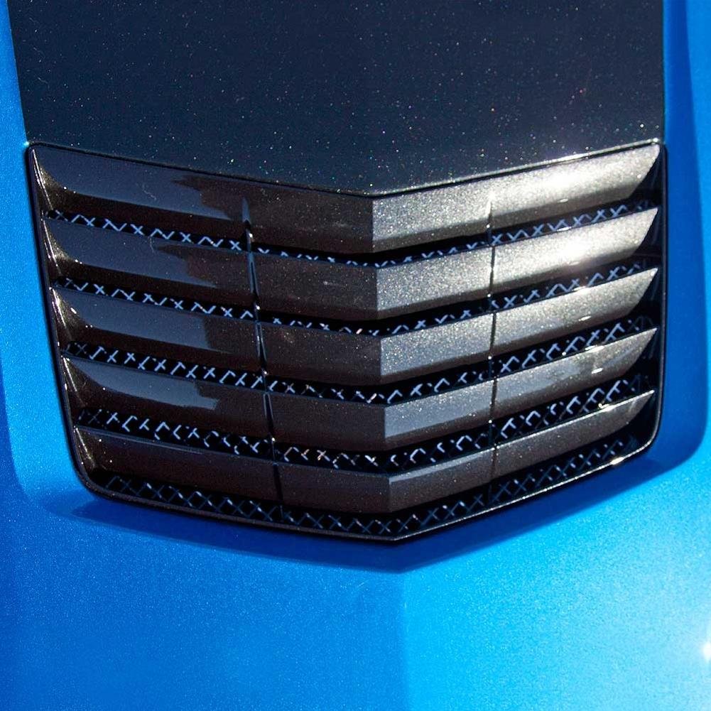 Corvette Hood Vent Grille Laser Mesh Polished : C7 Stingray, Z51