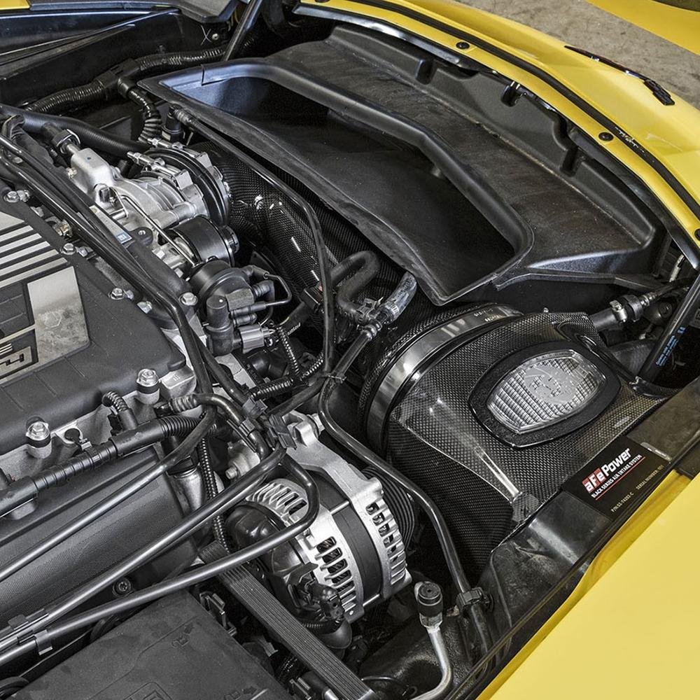 Corvette aFe Black Series Momentum Carbon Fiber Cold Air Intake System : C7 Z06