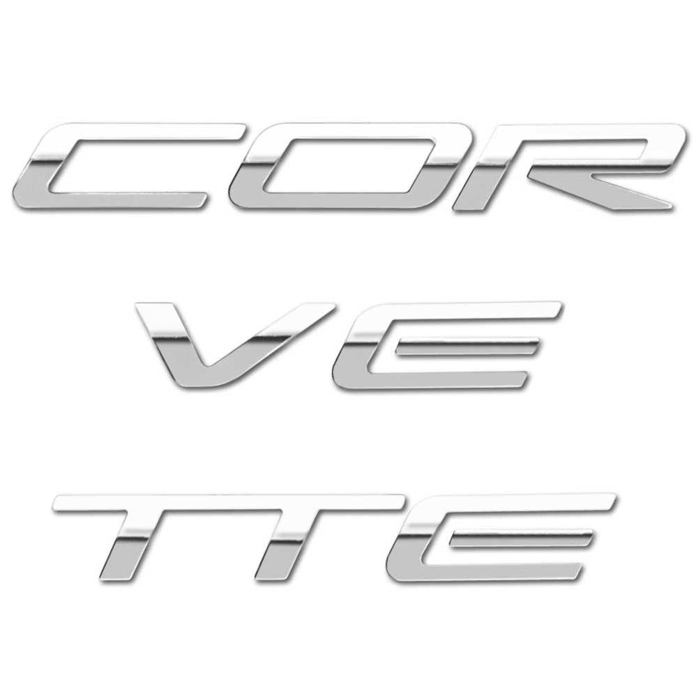 Corvette Front Letters - Mirror Finish Stainless Steel (Set) : 1997-2004 C5 & Z06