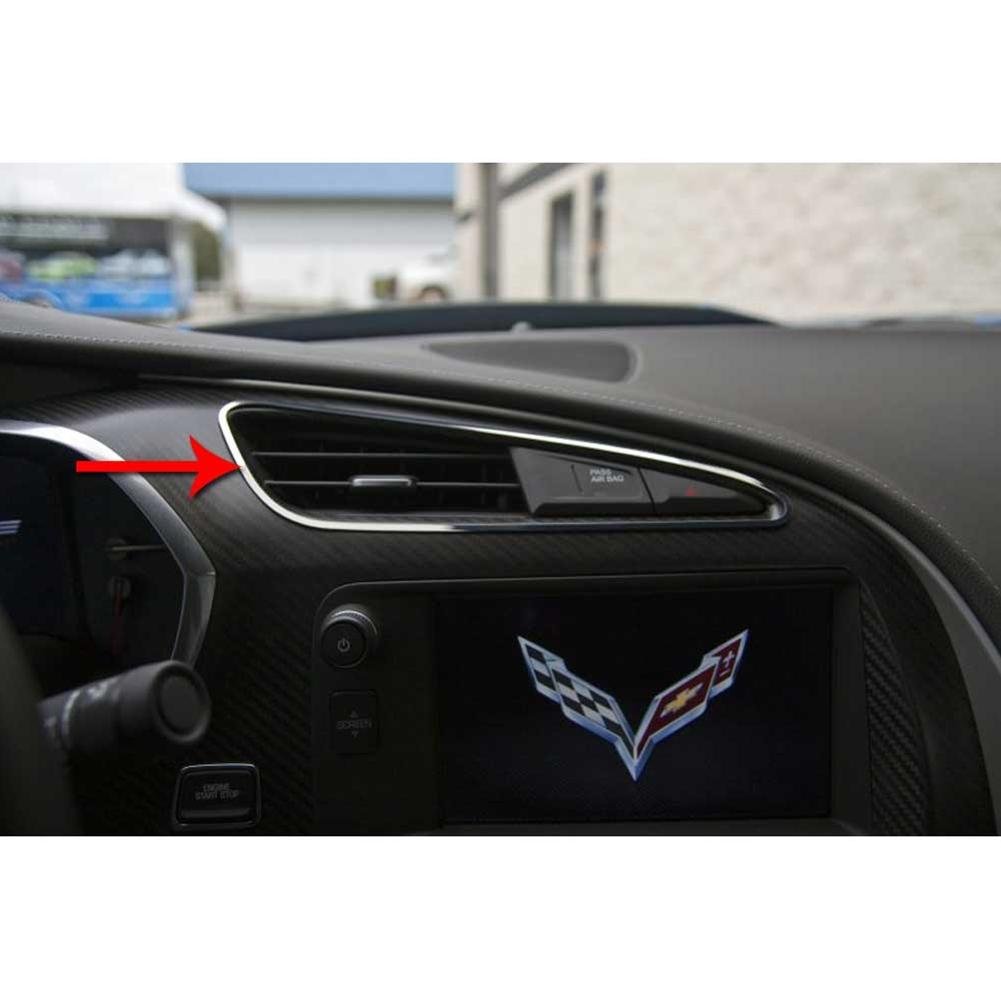 Corvette Dash A/C Vent Trim 2Pc Polished : C7 Stingray, Z51, Z06, Grand Sport
