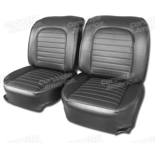 Corvette Vinyl Seat Covers. Black: 1959