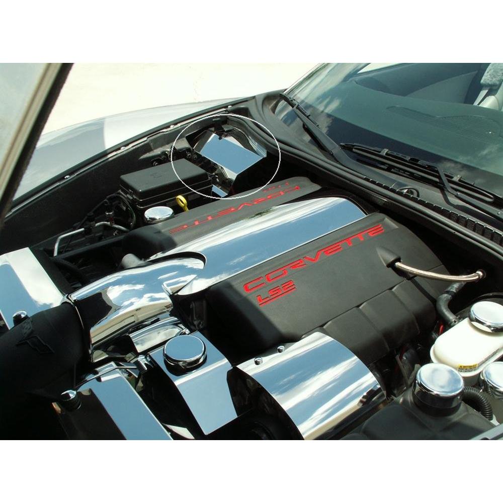 Corvette Battery Cover - Polished Stainless Steel : 2008-2013 C6,Z06,Grand Sport