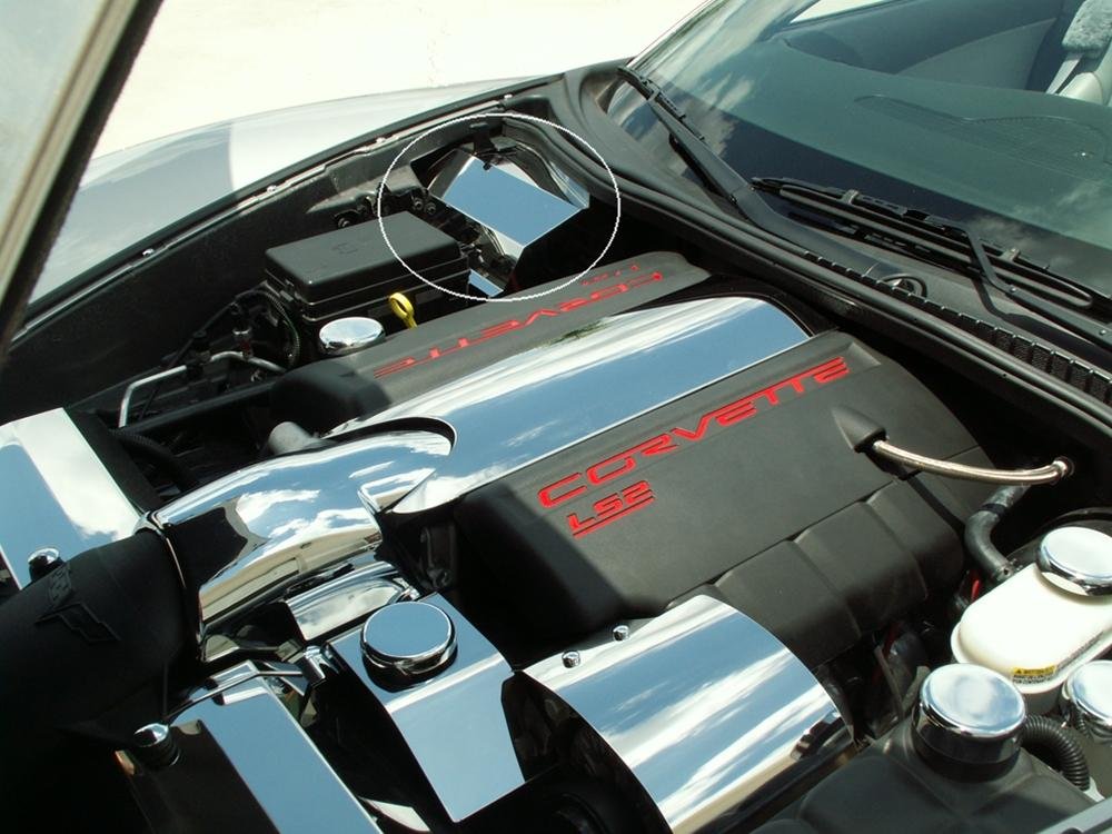 Corvette Battery Cover - Polished Stainless Steel : 2008-2013 C6,Z06,Grand Sport