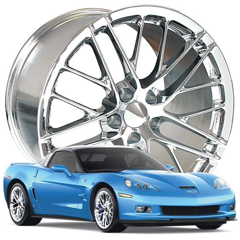 2009-2013 ZR1 Corvette GM Wheel Exchange (Set): Chrome 19x10/20x12